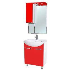 Тумба с раковиной Bellezza Альфа 55 красная